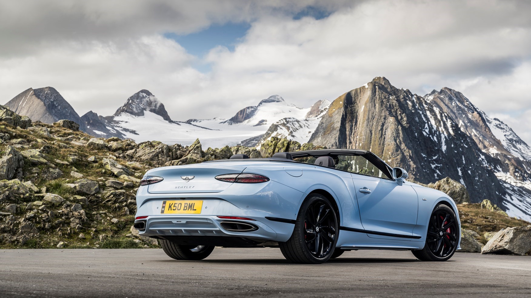 Bentley Continental GTC Speed Jetstream Blue static rear
