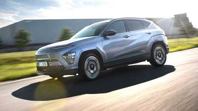 Hyundai Kona Electric review - front, driving