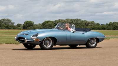 Electrogenic Jaguar E-Type front cornering