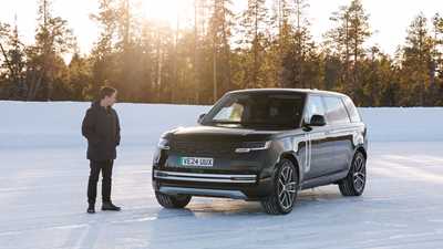 James with the Range Rover Electric